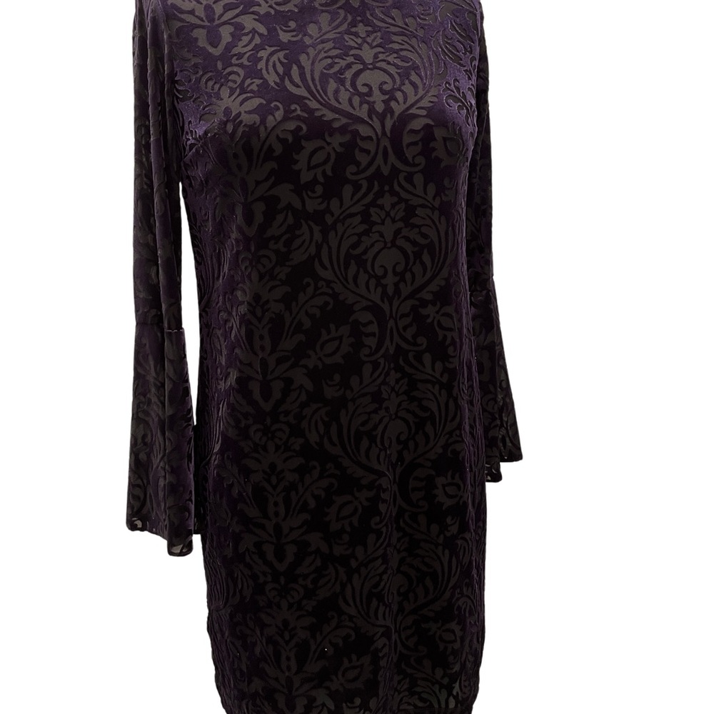 Velvet cutout Navy Blue and Black Witchy Dress